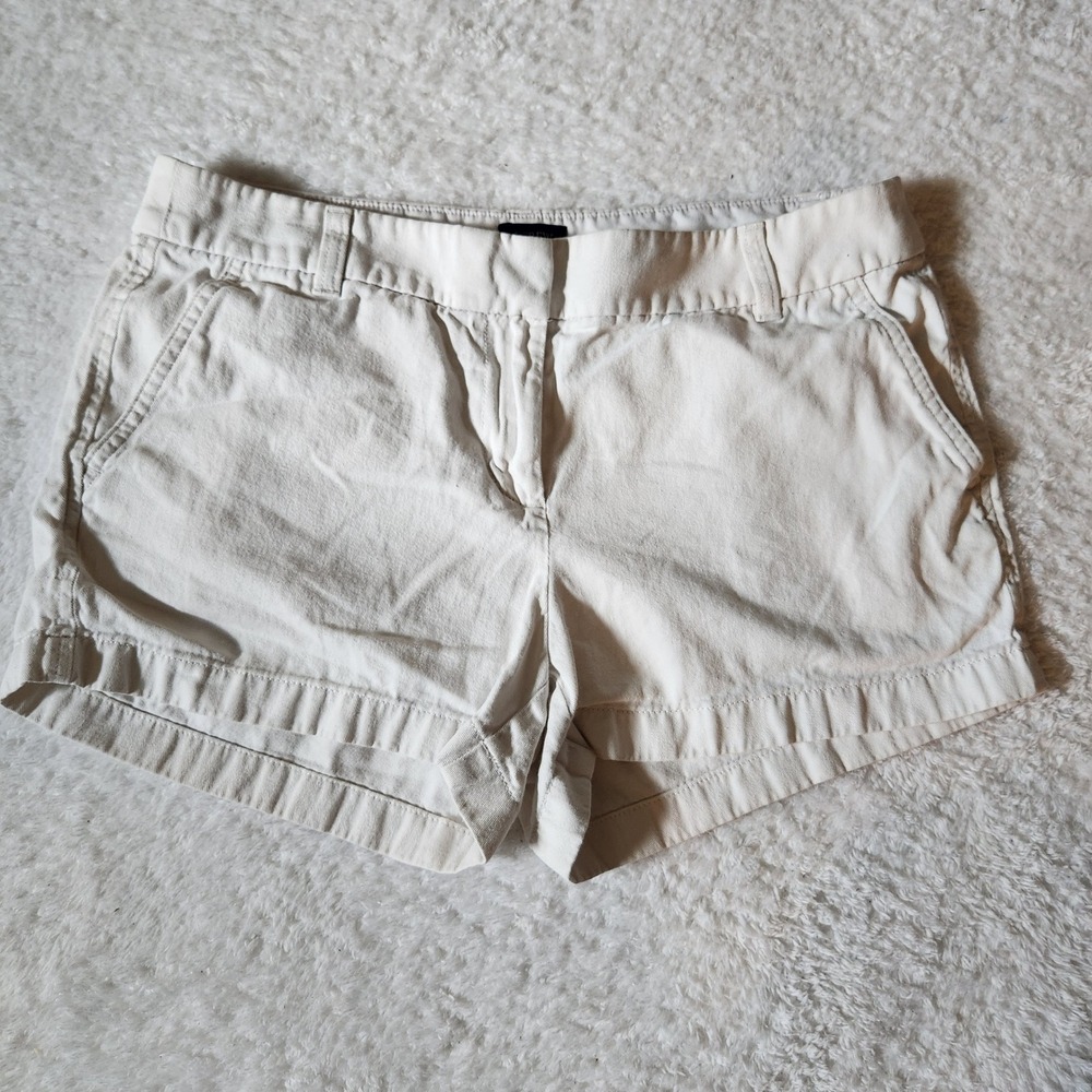 J. Crew Off-White Cotton Twill Shorts